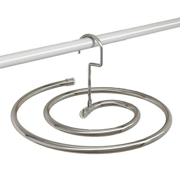 Naiovety Percha espiral de acero inoxidable resistente, 2 unidades, giratoria, resistente y resistente, que no se deforma fácilmente. Almacenamiento y organización del hogar color inoxidable