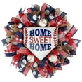 thumbnail image 5 of Youweixiong 4th of July Decoration Patriotic Wreath for Front Door USA Flag Red White and Blue Grapevine Wreaths, 5 of 6
