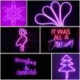 thumbnail image 2 of Delight 50FT 2-Sided LED NEON Light DIY Adjustable Mode IP65 Neon Strip Lights Remote Home Garden Building Decor Purple, 2 of 9