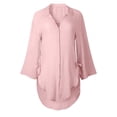 thumbnail image 3 of Womens Loose Button Long Shirt Dress Ladies Casual Tops T-Shirt Blouse Cute Tees Womens Workout Shirt Classic Fit Dress Shirt Athletic Tops Women Dry Quick Shirts for Women Thin Tee Womens Button down, 3 of 6