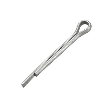 

Split Cotter Pin - 1/8 inch x 63/64 inch (3mm x 25mm) Carbon Steel 2-Prongs Silver Tone 150 Pcs