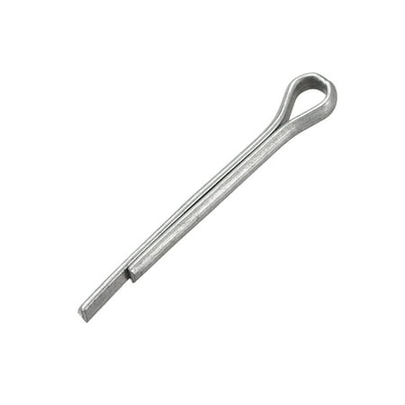 

Split Cotter Pin - 1/8 inch x 63/64 inch (3mm x 25mm) Carbon Steel 2-Prongs Silver Tone 150 Pcs