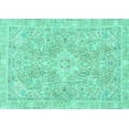 thumbnail image 1 of Ahgly Company Indoor Rectangle Abstract Turquoise Blue Modern Area Rugs, 2' x 5', 1 of 4