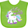 thumbnail image 3 of Inktastic Lil Sis Unicorn Little Sister Girls Baby Bib, 3 of 4