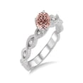 thumbnail image 1 of Infinity design 1.25 carat Morganite and Diamond Engagement Ring in 14k White Gold morganite and diamond engagement ring, 1 of 2