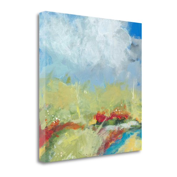 Tangletown Art, 35 x 35 "Terra Verde " by Jan Weiss, Gallery Wrap Canvas Art pri