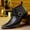 Black, variant on Men'S Crocodile Embossed Ankle Boots - Western-Style Pointed Toe High-Heeled Boots, Perfect for Parties And Vintage Outfits