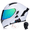 White, variant on DOCRELD DOT Bluetooth Modular Motorcycle Helmet,Rainbow/Transparent lens Motorcycle Helmet,Dual Visor Full Face Flip up Integrated Motorcycle Helmets,Built-in Dual Speaker Microphone,Adults Men Women
