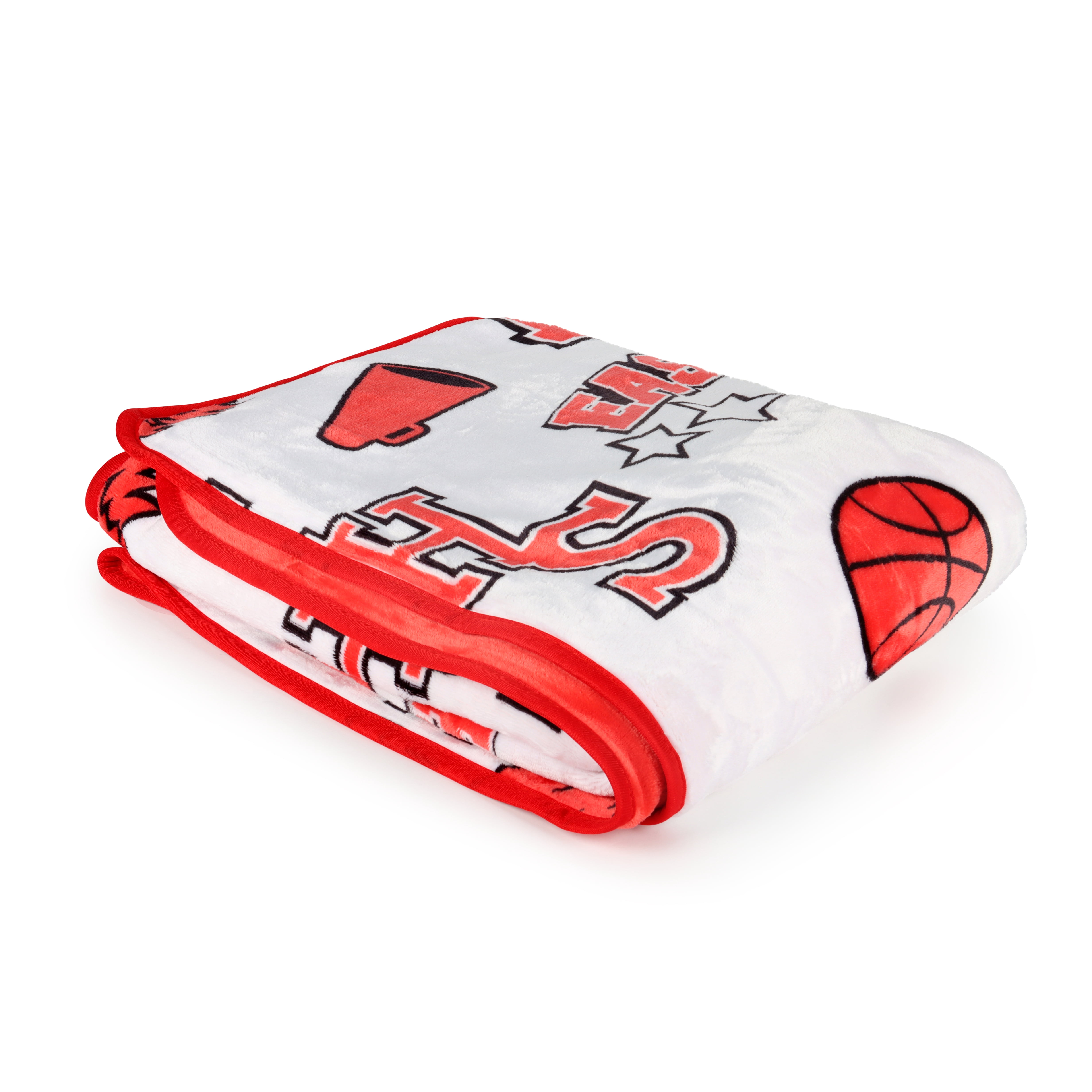 Disney High School Musical East High Ball Kids Throw Blanket, Polyester Silk Touch, Red & Black, 50" x 70"