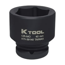 K-Tool 39140 40mm x 3/4" Drive 6pt Metric Standard Impact Socket