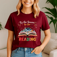 thumbnail image 4 of Xmas Tis The Season To Be Reading Christmas Book Lovers Gift, Retro Christmas Shirt, Xmas TShirt, Cute Santa Claus Holiday, Merry Christmas Gift, 4 of 5