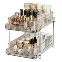 Acekid 2 Tier/3 Tier Bathroom Counter Organizer, Pull Out Makeup Organizer, Clear Vanity Counter Storage Organizer with Dividers for Kitchen Closet