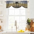 thumbnail image 4 of Tie Up Valances for Windows, Spring Floral Adjustable Valance Curtains Window Treatment for Living Room, Modern Oil Painting Summer Botanical Pastoral Rod Pocket Kitchen Curtains & Drapes 60x18 Inch, 4 of 9