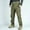 #Army Green, variant on DPTALR Men's Solid Color Multi Pocket Warm Work Pants, Army Green Big and Tall Men XL