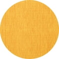 thumbnail image 1 of Ahgly Company Indoor Round Abstract Yellow Contemporary Area Rugs, 4' Round, 1 of 4