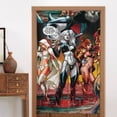thumbnail image 4 of Cortina de puerta semiopaca con patrón de patchwork de dos piezas de Lady Death, cortinas opacas decorativas para dormitorio, sala de estar, decoración de habitación de niños, 34 x 56 pulgadas,, 4 of 7