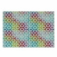 thumbnail image 1 of Geometric Circle Cutting Board, Digital Oval Bands on Vibrant Background Bubble Forms on Fractal Image, Decorative Tempered Glass Cutting and Serving Board, Small Size, Multicolor, by Ambesonne, 1 of 1