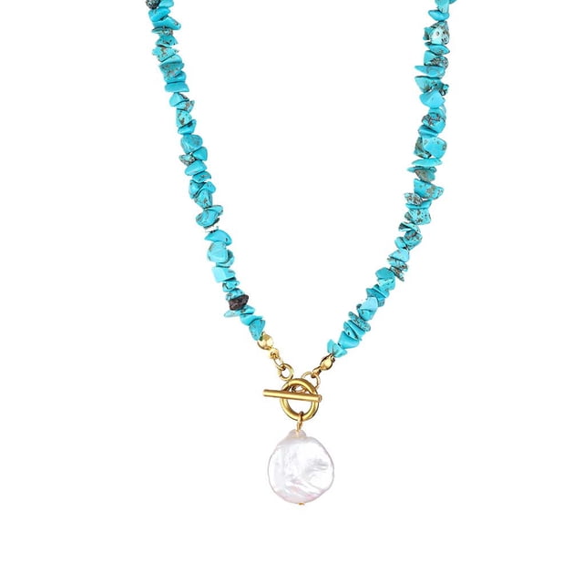 Sonducket Collar de perlas para mujer, reemplazo Irregular portátil, colgante decorativo de Color sólido, collares bohemios para niñas, Ropa, zapatos y accesorios Miscelánea tipo 4