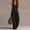 Black, variant on Women's Summer Cotton‑Linen Ruffle V‑Neck Sleeveless Wide‑Leg Jumpsuit Solid‑Color Casual One‑Piece Long Pants with Side Pockets Beige XL(XL)