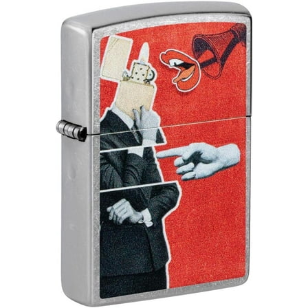 Zippo Lighter - Customized Message Collage Street Chrome Pocket Lighter 46581