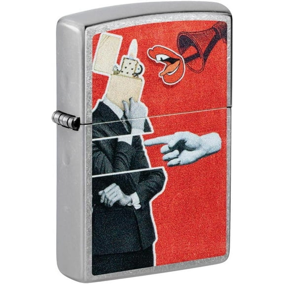 Zippo Lighter - Customized Message Collage Street Chrome Pocket Lighter 46581