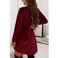thumbnail image 1 of Long Sleeve Tunic Dress, Pleated Breathable Casual Ruffle Loose Mini Dress Stylish Polyester For Dating ANGGREK Otros, 1 of 7