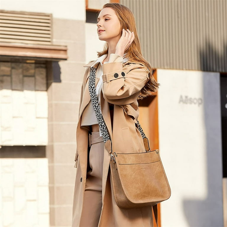 HKCLUF Women's Designer Vegan Leather Crossbody Purse with 2 HKCLUF Women's Designer Vegan Leather Crossbody Purse with 2