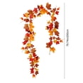 thumbnail image 2 of Halloween Wall Decor Holiday Fall Garland 2M Maple Leaf Rattan Cane Artificial Fall Leaves for Thanksgiving Halloween Decorations Wall Ceiling Diy Decor Fall Leaves Garland, 2 of 7