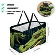 thumbnail image 2 of Crocodile Large Beach Bag with Storage Bins and Shopping Basket - Foldable Oxford Cloth Tote for Beach, Pool, and Laundry, 2 of 7