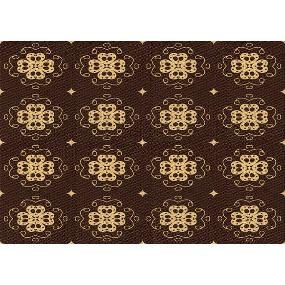 Ahgly Company Indoor Rectangle Patterned Light Brown Area Rugs, 6' x 9'