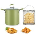 thumbnail image 1 of EIGTHTAIL Deep Fryer Pot 304 Stainless Steel Frying Pan with Strainer Basket and Handle Japanese Tempura Fryer Deep Fryers Frying Pot for Frying Fish Shrimp Chicken and Fries, 1 of 9