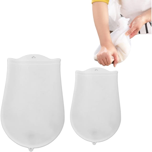 Angzhili 2 Pack Kneading Dough Bag, Reusable Food-Grade Silicone, Multifunctional Dough Mixer for Bread and Cookie, Flour Mixing and Preservation, Cooking Tool (Large & Small Size)