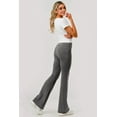 thumbnail image 4 of High Waist french Terry Flare Pants - Heather Charcoal, 4 of 9