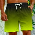 thumbnail image 4 of LOVZFMLL Men's Swim Trunks Quick Dry Gradient Color Half Shorts for Casual Holiday Beach Board Swimwear with Pockets Yellow L, 4 of 9