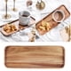 thumbnail image 2 of Bandeja de madera para café, bandeja para pan para el hogar, bandeja rectangular, plato japonés para pasteles, plato de postre de madera maciza, 28 × 10,5 cm, 2 of 6