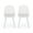 White, variant on Noble House Lily Plastic Patio Dining Side Chair in Black (Set of 2)