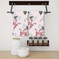 thumbnail image 2 of 2 Pcs Kitchen Towels Dishcloth Dish Towels Kitchen Towels Holiday Tea Towels Hand Towels for Kitchen Bathroom Housewarming Gifts Home Decoration 24 x 16 Inches (Flower And Leaf), 2 of 5