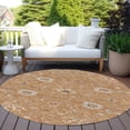thumbnail image 6 of Addison Rugs Chantille Indoor/Outdoor Traditional Global Copper Washable Round Rug, 8' x 8', 6 of 6