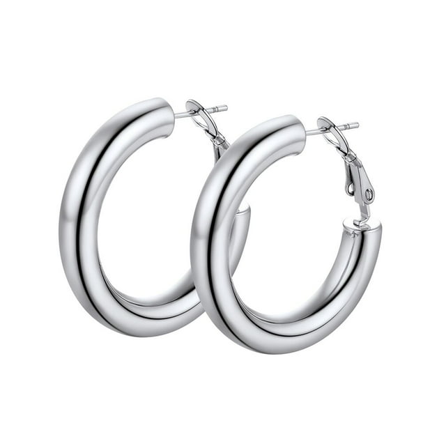 Pendiente de aro pequeño PROSTEEL para mujer Acero inoxidable 30 mm
