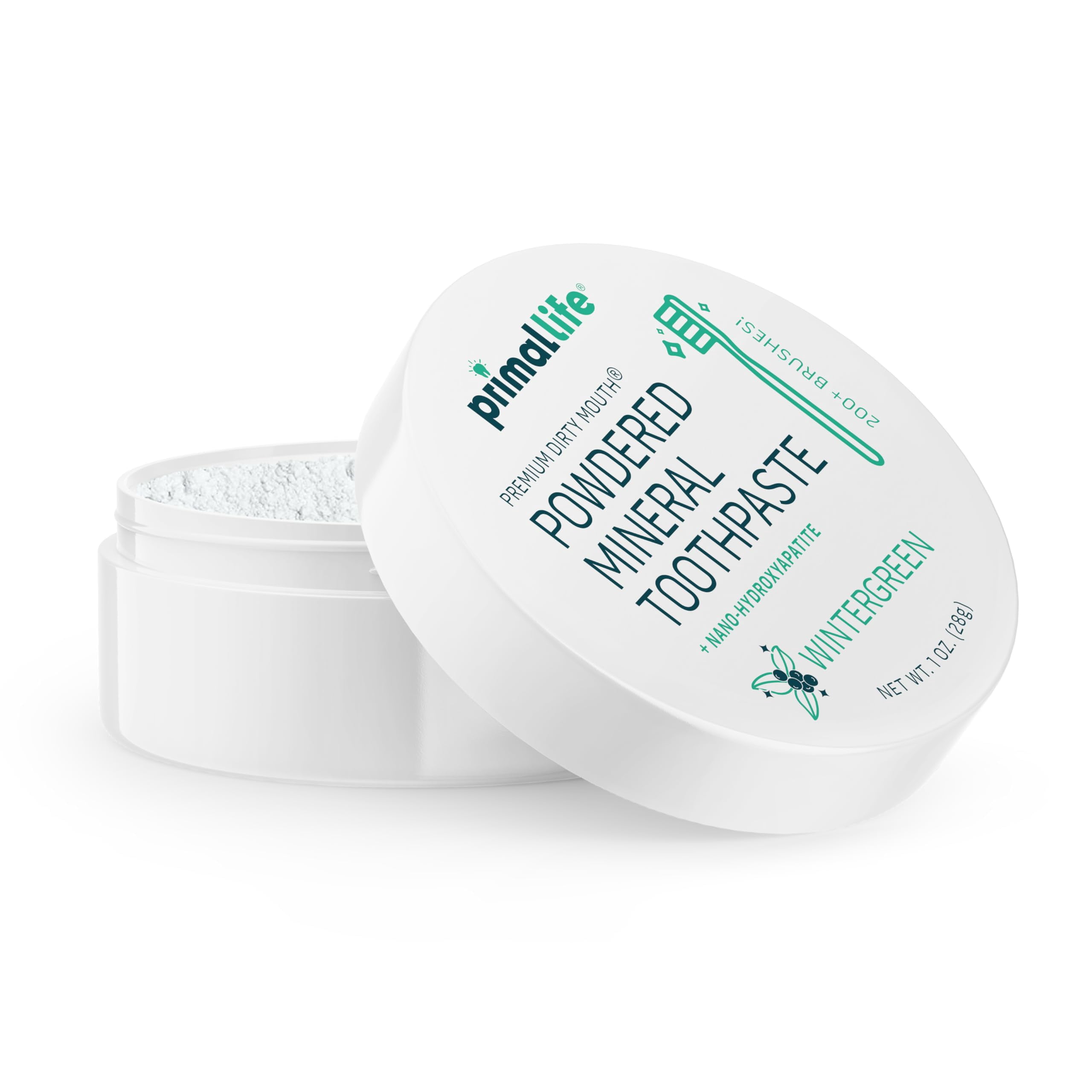 Primal Life Organics Dirty Mouth Toothpowder, Wintergreen, 1 oz