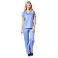 thumbnail image 1 of Maevn Blossom 3 Pocket V-Neck Scrub Top & Utility Pocket Cargo Scrub Pant Set, 1 of 5