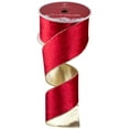 thumbnail image 2 of Northlight Club Pack of 12 Red and Gold Wired Christmas Craft Ribbon Spools 2.5" x 120 Yards, 2 of 6