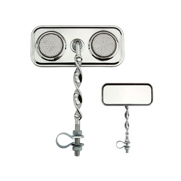 Rectangle Flat Twisted Mirror Clear Reflectors. Bike mirror, bicycle mirror for lowrider , beach cruiser, chopper