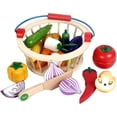 thumbnail image 2 of Juguete de cocina de madera con verduras y alimentos, juguete para cortar frutas y verduras para niños, regalo educativo Montessori, 2 of 3