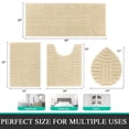 thumbnail image 6 of Bathroom Rugs Sets 4 Piece, Super Soft and Absorbent Non Slip Microfiber Toilet Bathroom Mats, 6 of 12