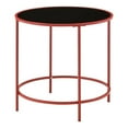 thumbnail image 2 of Home Square Keefer Contemporary Black Glass Top Side Table in Red - Set of 2, 2 of 5
