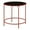 Red, variant on Furniture of America Keefer Contemporary Glass Top Side Table in Red