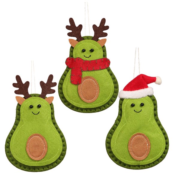 3 Pcs Pendentif de Noël Adorable Avocat Pendentifs Suspendus Décoration de Fête