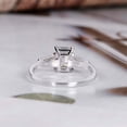 thumbnail image 6 of HeartsAndYou 1.5ct Emerald Moissanite Tapered Baguette Accents Trilogy Ring 18k White Gold Over Silver, 6 of 9