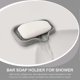 thumbnail image 4 of Silicone Soap Dish Holder for Bathroom Drainage, 2-Pack Non-Slip Bathroom Kitchen Storage Box with Drain Holes, 4 of 5